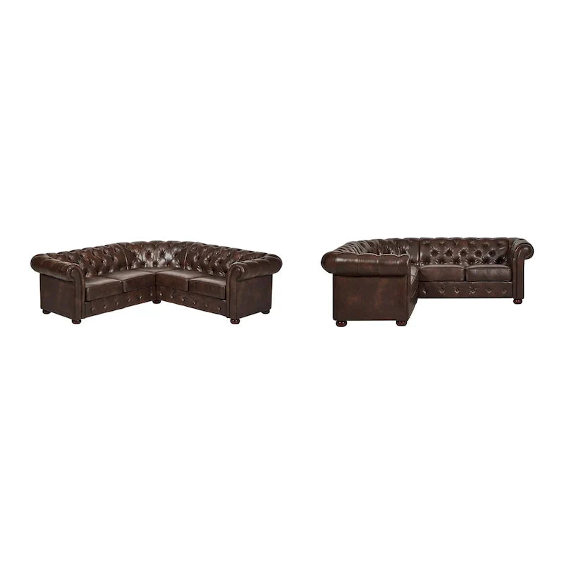 Gdansk 5-Person L-Shaped Chesterfield Sectional Sofa