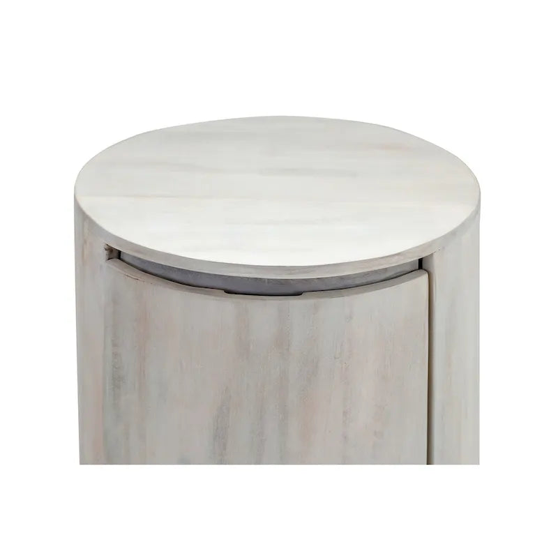 Kingston 18-Inch Round Nightstand with 2 Drawers by Carolina Living