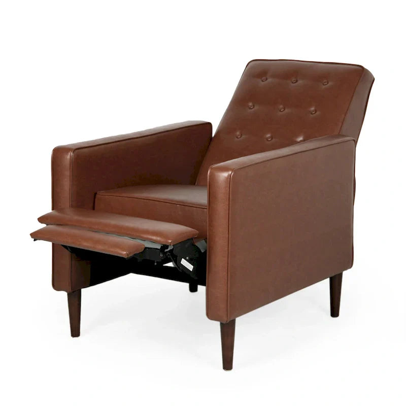 Set of 2 Mervynn Mid-Century Button-Tufted Recliners by Christopher Knight Home