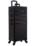 AROUS 5 in 1 Professional Makeup Train Case with 360° Swivel Wheels