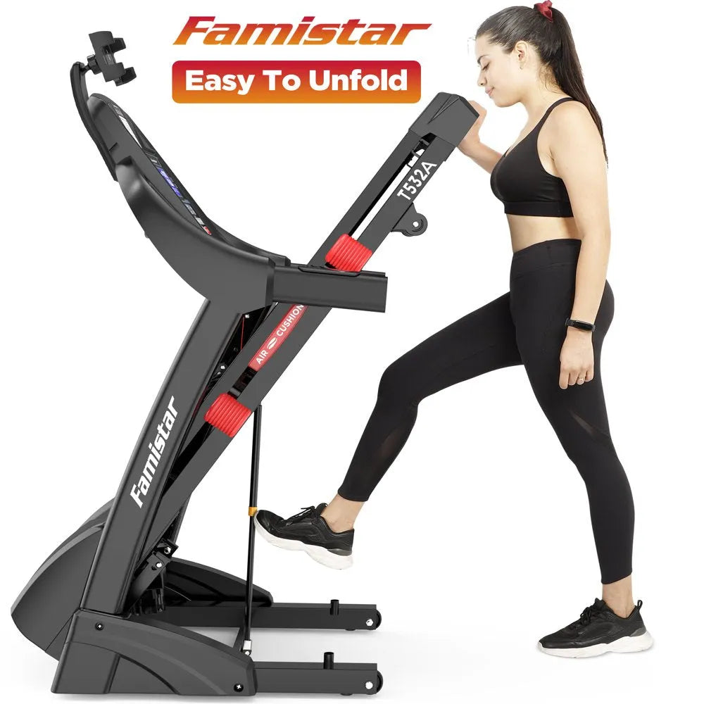 Famistar Folding Treadmill for Home with 15 Levels Auto Incline, 300LB Capcity, 10MPH Fast Speed Controls  sgtnighsdesigns