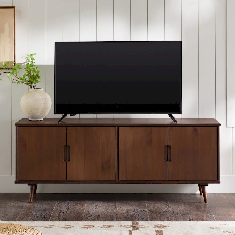 Mid-Century Modern Solid Wood TV Console by Middlebrook