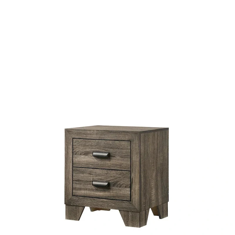Linette 6-Piece Grey Contemporary Solid Wood and Veneer Upholstered Bedroom Set