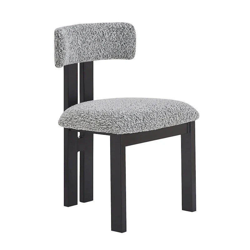Set of 4 Astura Upholstered Dining Chairs with Iron Frame by Christopher Knight Home