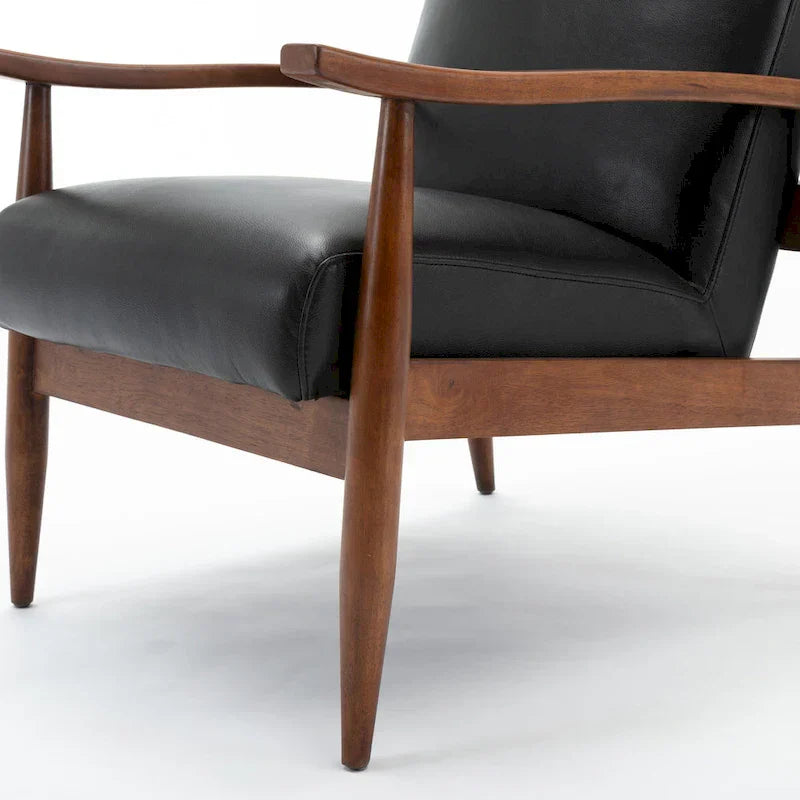 Greyson Living Anna Faux Leather Accent Chair with Wood Base