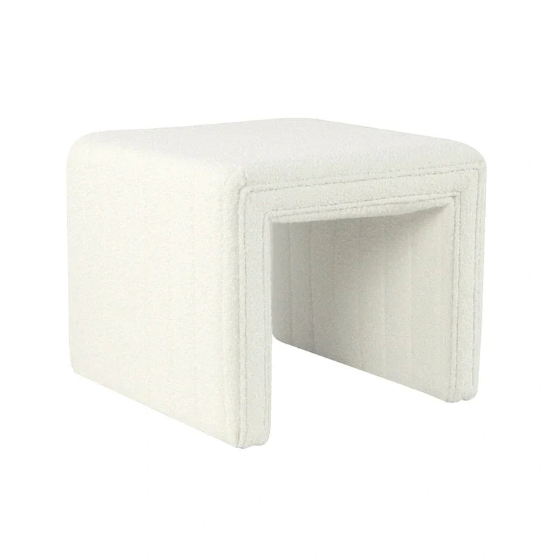 HomePop Contemporary Channel-Designed Ottoman