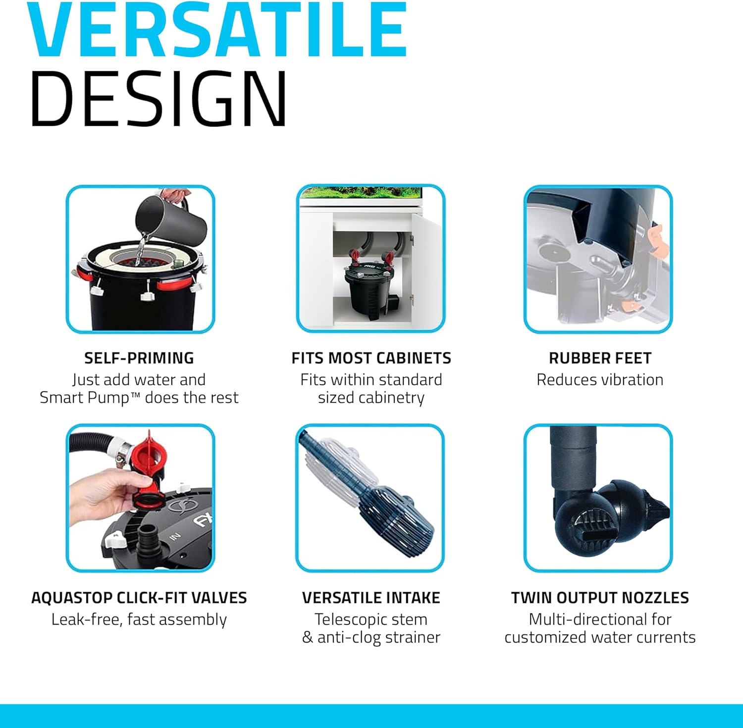 High Performance Aquarium Filter, Canister Filter for Aquariums up to 400 Gal.