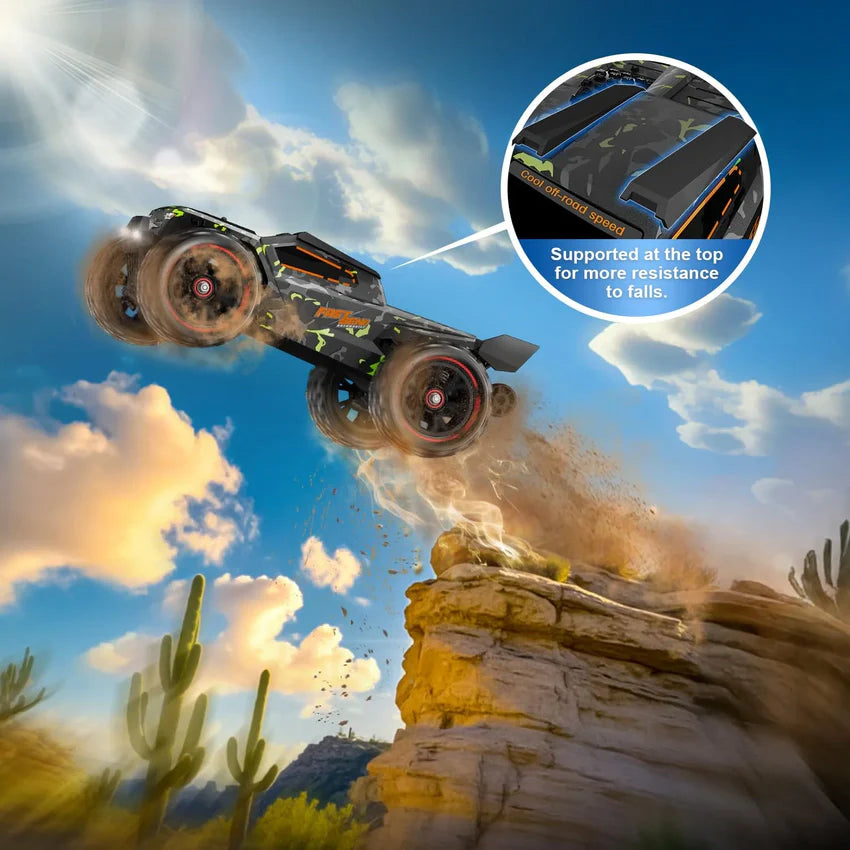 WIAORCHI 1/16 RTR Brushless Fast RC Cars, 42mph with 2 Batteries