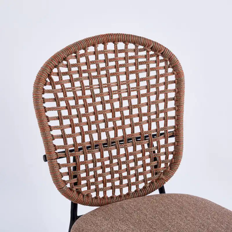Set of 4 Upholstered Sennit Dining Chairs Featuring Sturdy Metal Legs