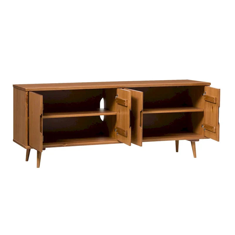 Mid-Century Modern Solid Wood TV Console by Middlebrook
