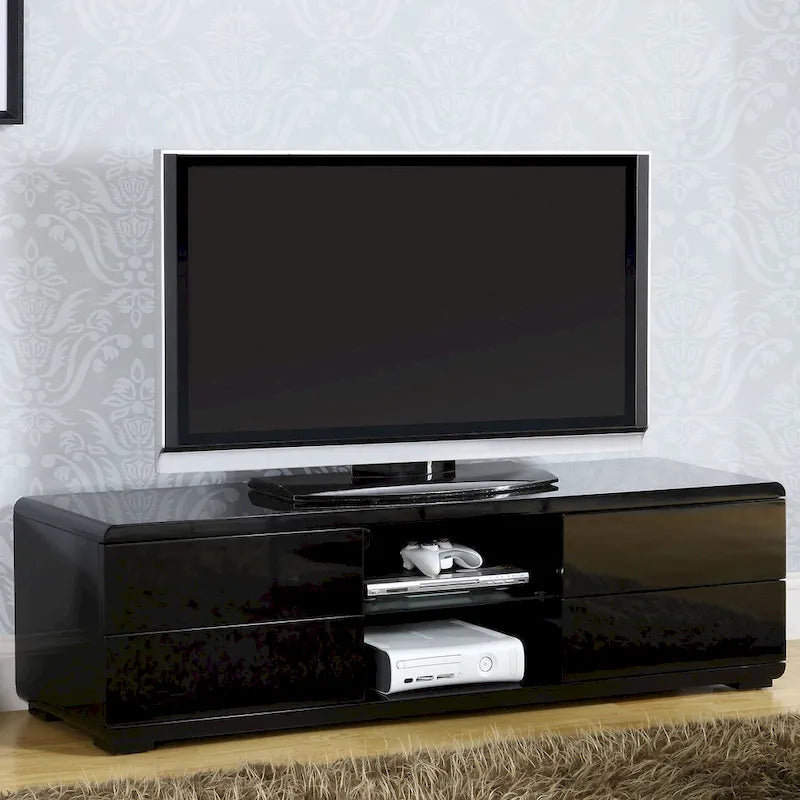 High Gloss Lacquer TV Stand with 4 Drawers