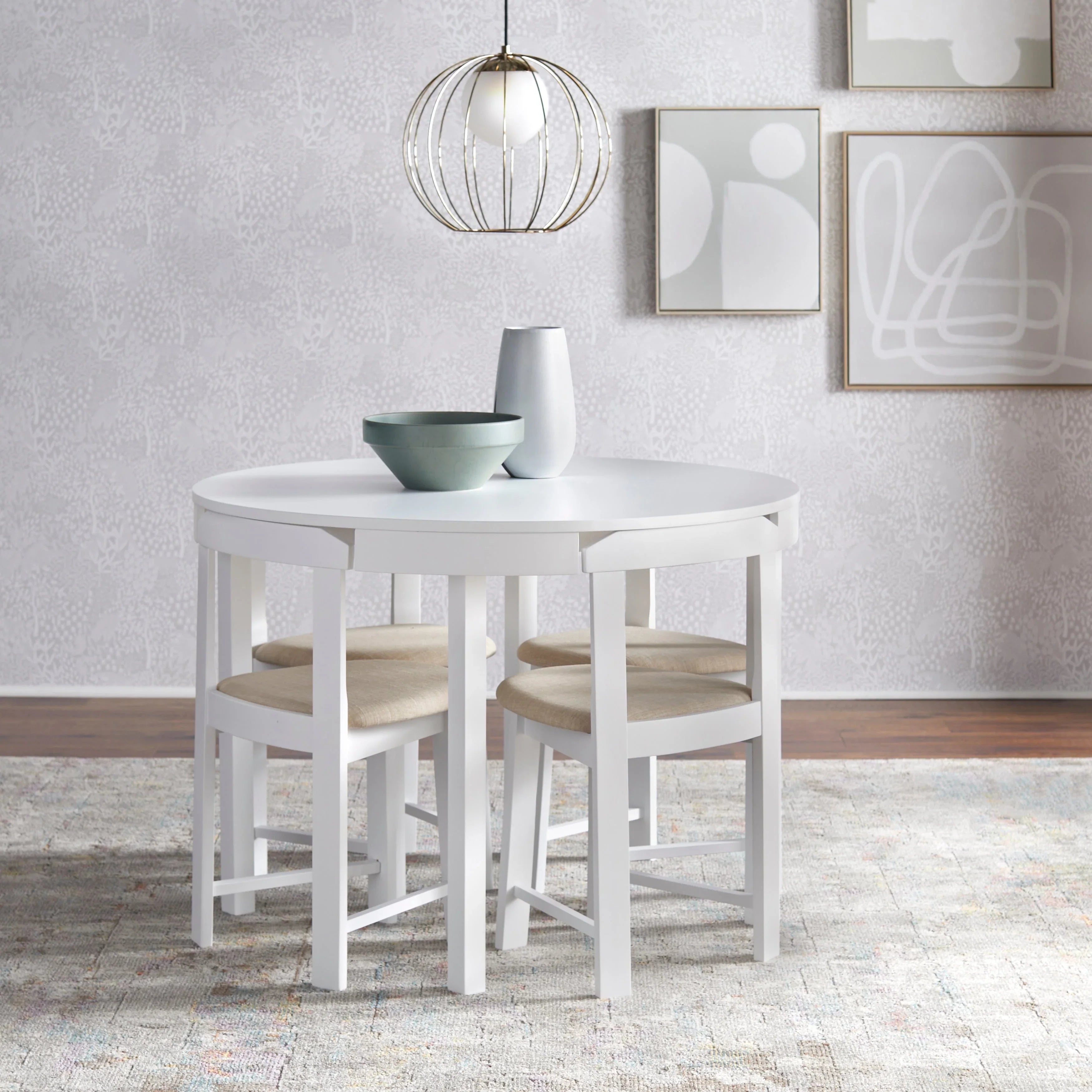 Harrisburg Tobey 5-piece Compact Round Dining Set
