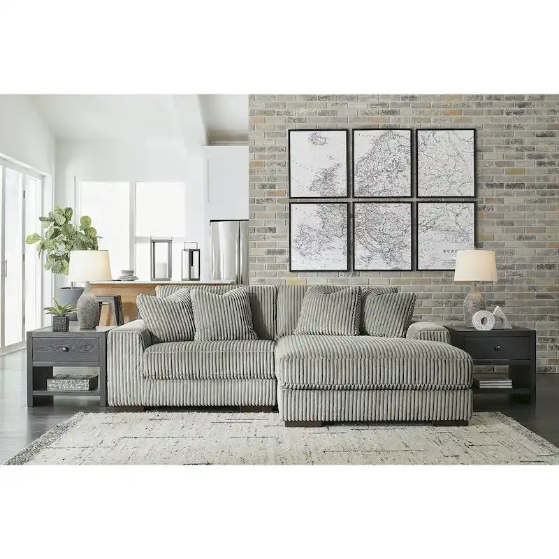 Signature Design by Ashley Lindyn 2-Piece Sectional Sofa with Chaise - Dimensions: 102W x 70D x 38H