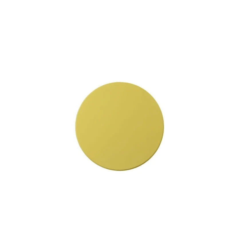 HomeRoots 22-Inch Yellow Wood Round Pedestal End Table