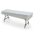 4-Pack Commercial Stacking 8 ft Folding Table - White (80344)