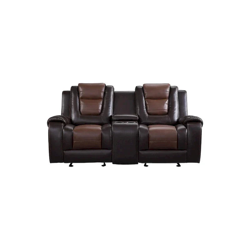 Grete Brown Luxury Faux Leather Living Room Collection