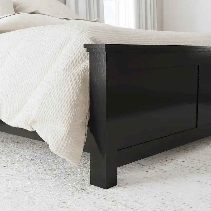 Homestyles Oak Park Black Wood Queen Bed and Nightstand Set - 2 Pieces