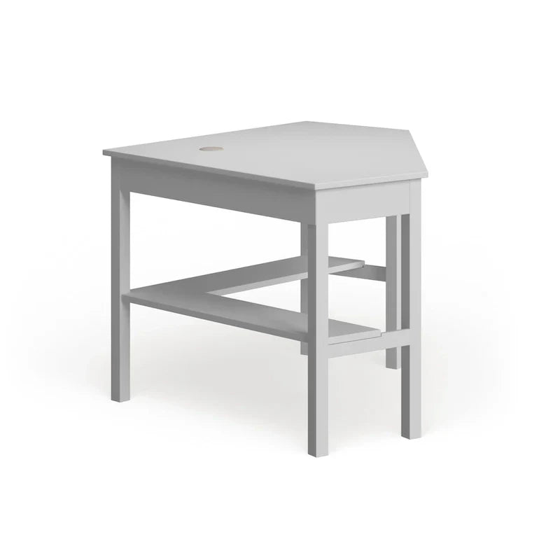 SEI Furniture Crescent Corner Desk in White Birch