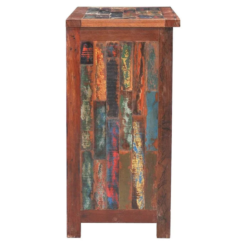 Marina Del Rey Eco-Friendly Teak Wood Linen Cabinet with 2 Doors and 2 Drawers