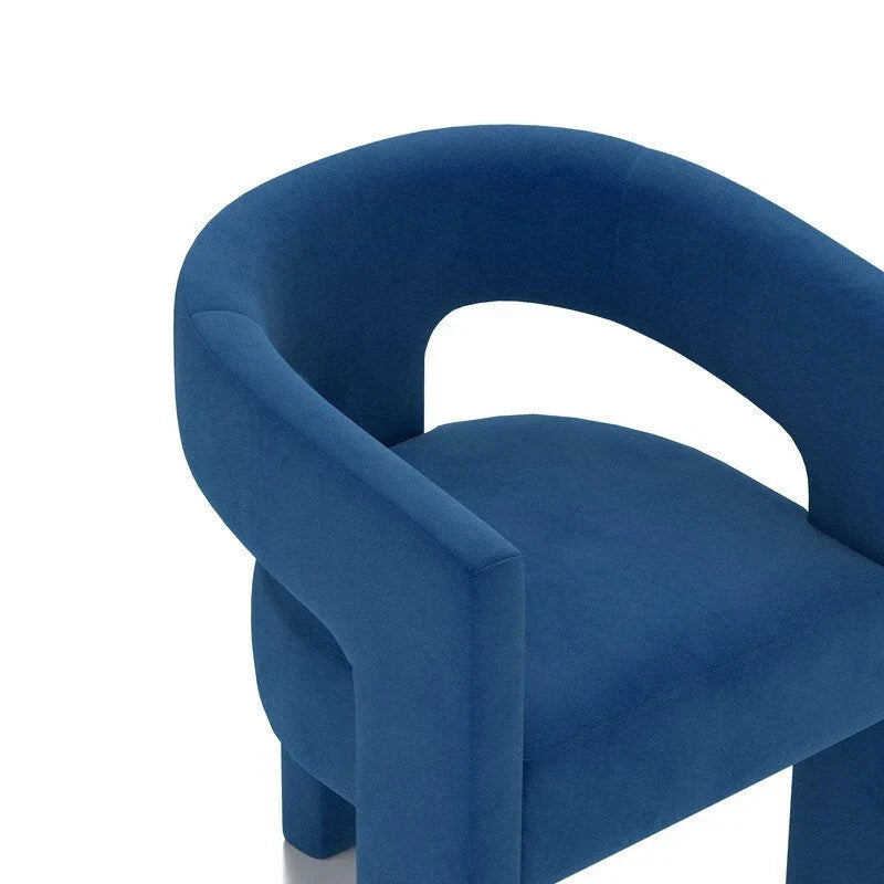 SEYNAR Contemporary Glam Velvet Dining Chair with Open-Back Design