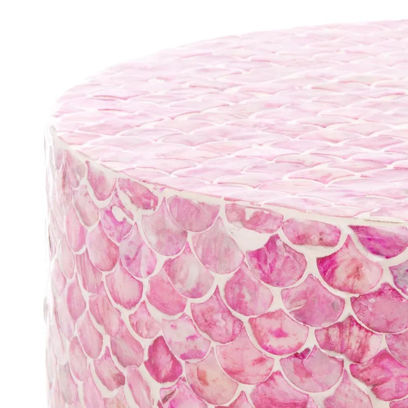 SAFAVIEH Rilla Dark Pink Round Accent Table - Dimensions: 13.8" W x 13.8" L x 19.7" H