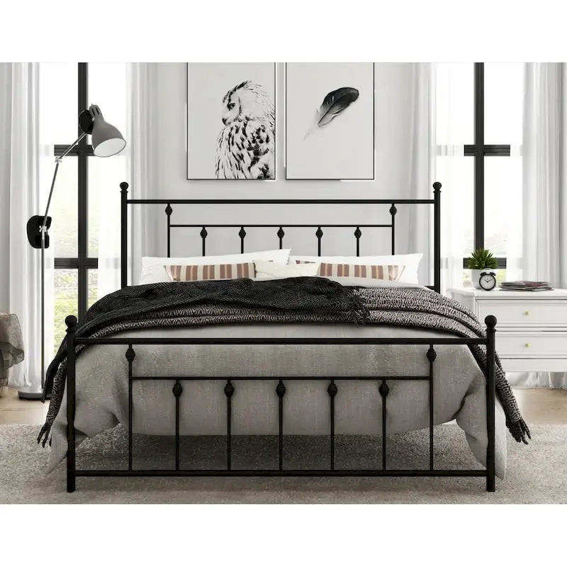 Melia Metal Bed Frame with Platform Design