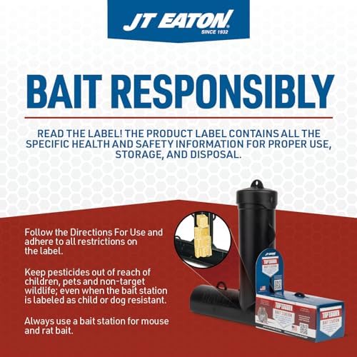 2025 JT Eaton 709-PN Bait Block Anticoagulant Rodenticide  Peanut Butter Flavor  for Mice and Rats (9 lb Pail of 144)
