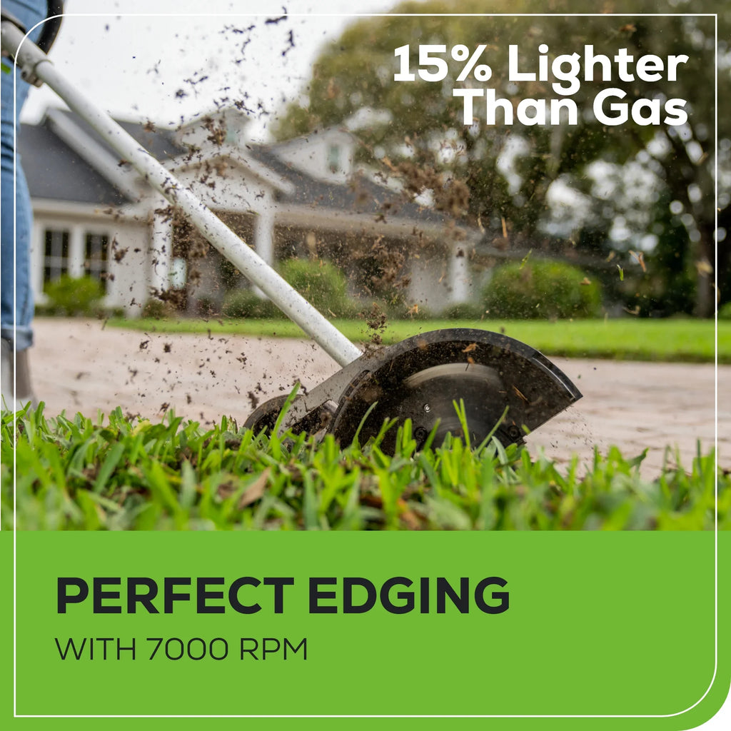 Greenworks 60V 8" Brushless Cordless Edger, 2.0 Ah Battery and Charger Included