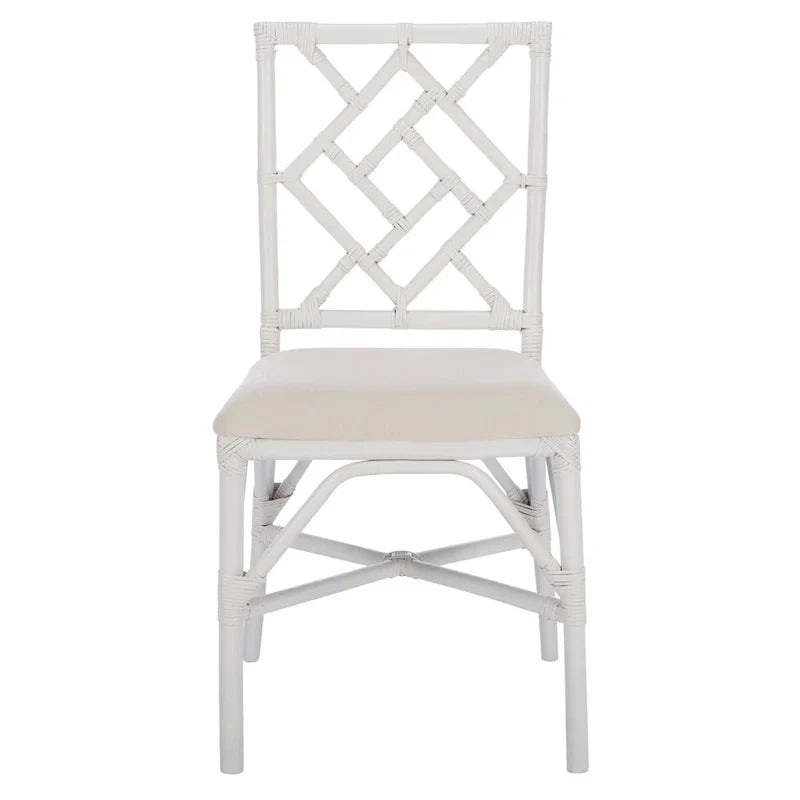 Set of 2 SAFAVIEH Maye Rattan Accent Chairs with Cushions - Dimensions: 18.5" W x 20.9" L x 35.8" H