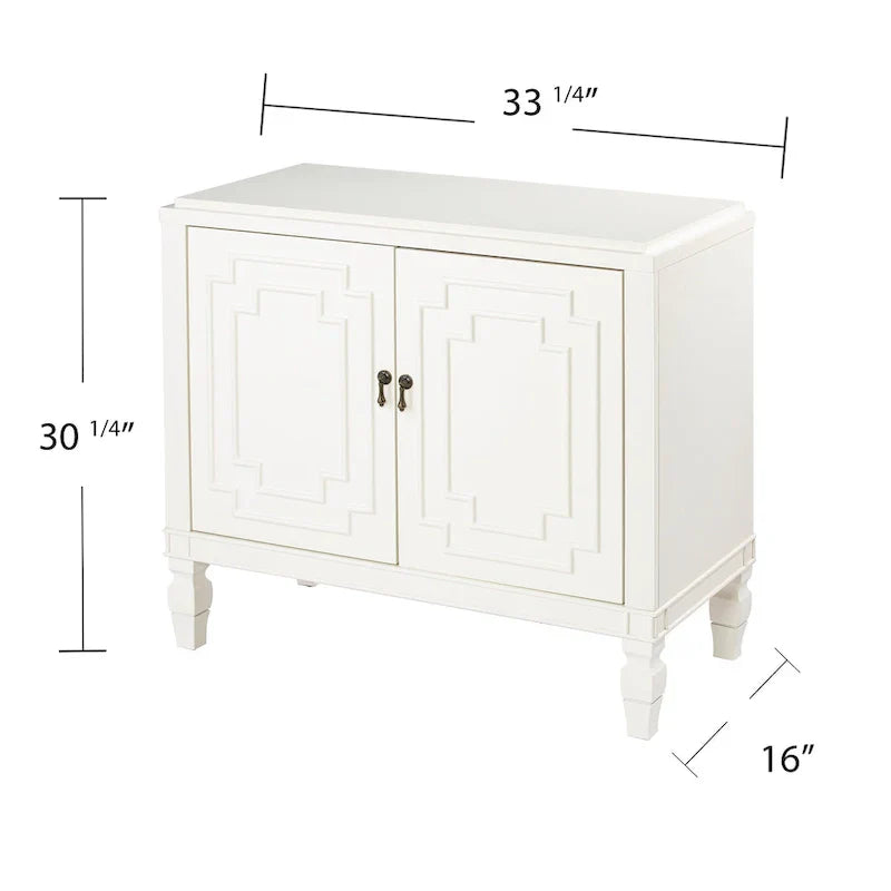 SEI Furniture Taborley Antique White Double-Door Accent Cabinet" can be rewritten as:"SEI Furniture Taborley Antique White Double-Door Accent Storage Cabinet