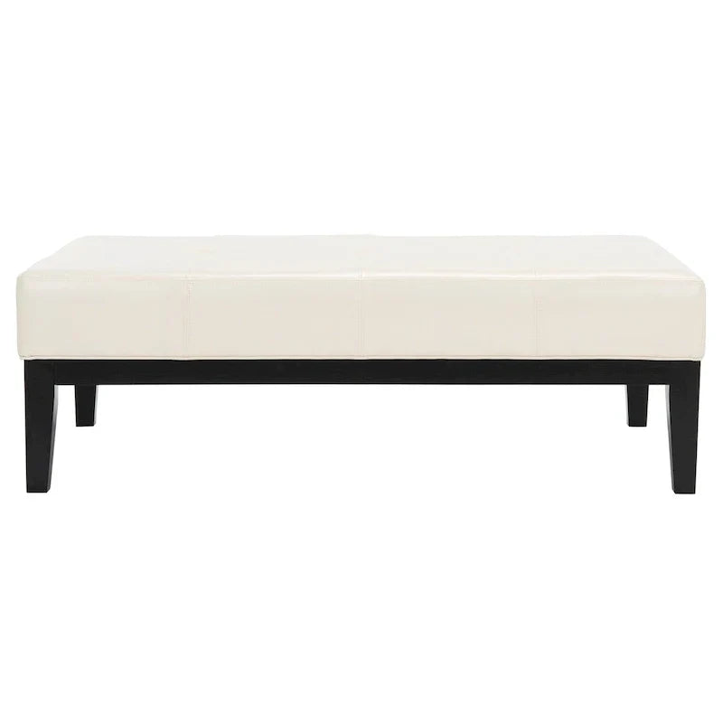 SAFAVIEH Tonja Brown Bicast Leather Rectangular Ottoman