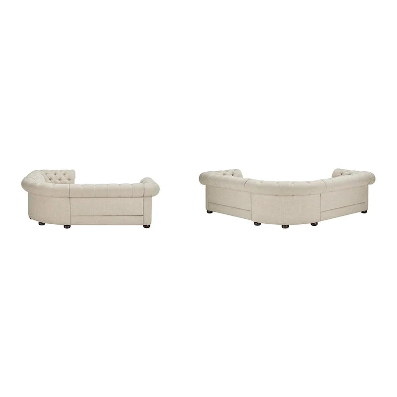 Gdansk 5-Person L-Shaped Chesterfield Sectional Sofa