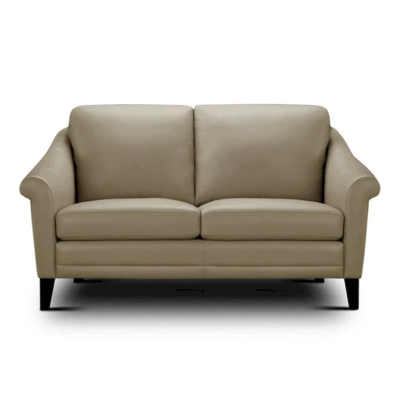 Sienna Authentic Leather Midcentury Modern Loveseat