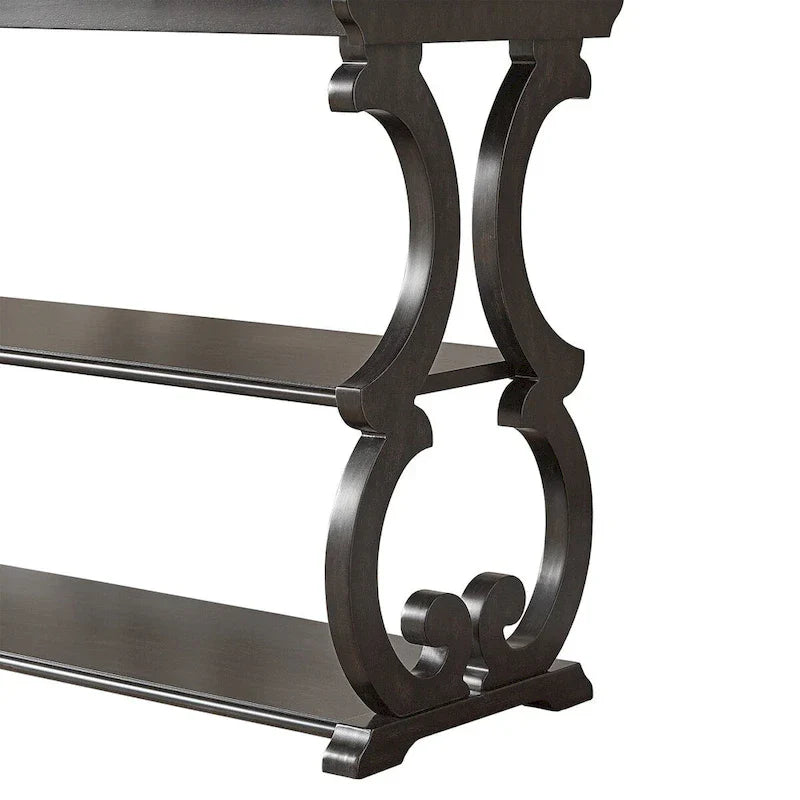 Lorraine Wooden Scroll TV Stand and Sofa Table by iNSPIRE Q Classic