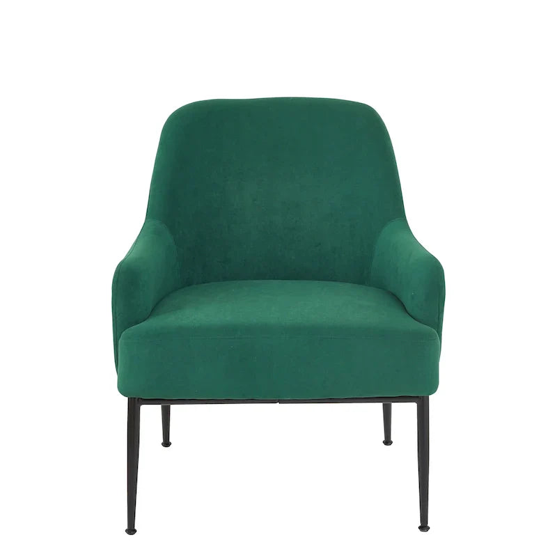 Mid-Century Velvet Accent Chair with Slope Arms