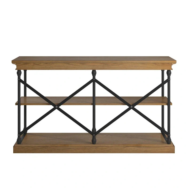 iNSPIRE Q Artisan Barnstone Iron and Wood Entryway Console Table