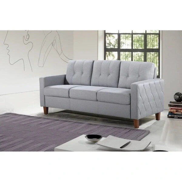 Harrad Mid-Century Modern 3-Piece Tufted Living Room Set