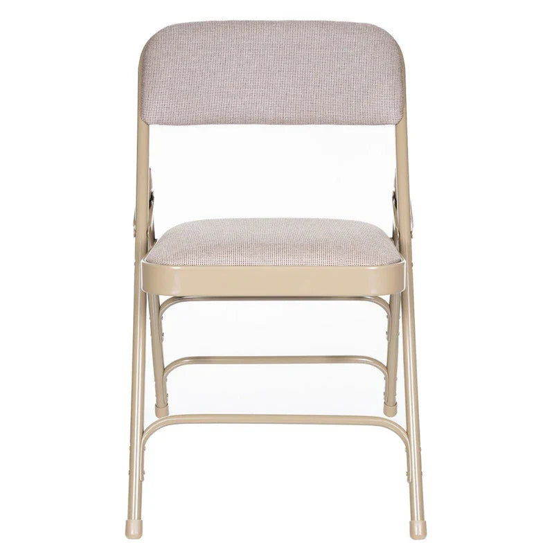 Hampden Furnishings Bernadine Collection Set of 4 Fabric Triple Brace Folding Chairs