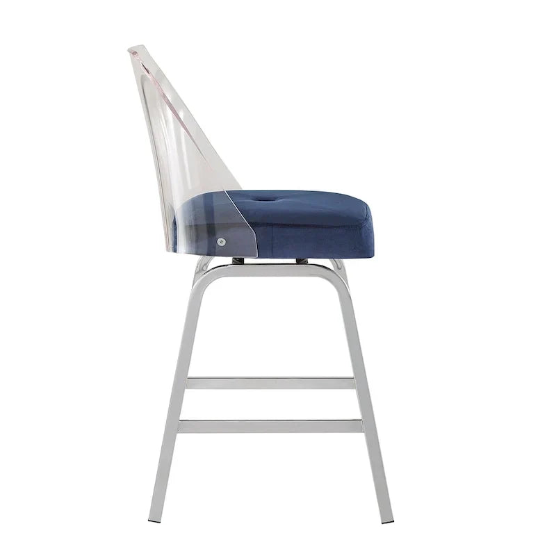 iNSPIRE Q Bold Lennox Velvet Counter Height Stools - Set of 2