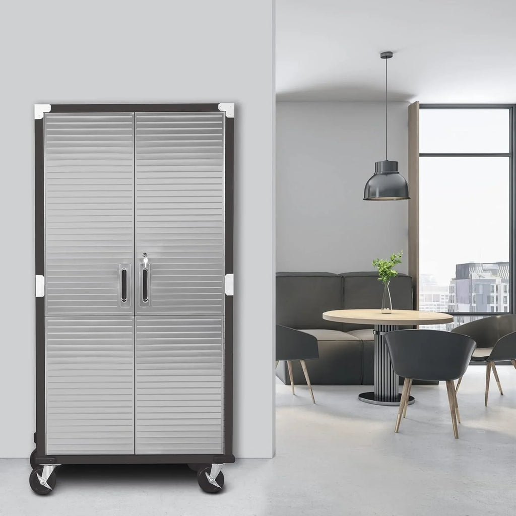 Seville Classics UltraHD Steel Storage Cabinet, 36"W x 18"D x 72"H