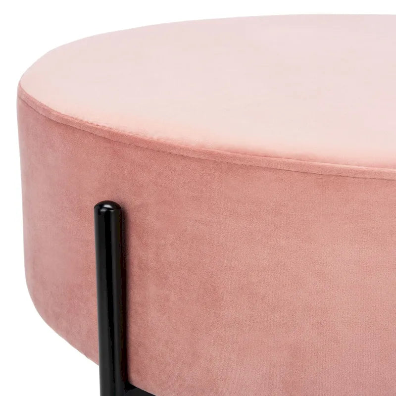 SAFAVIEH Shianne Round Velvet Cocktail Ottoman Table