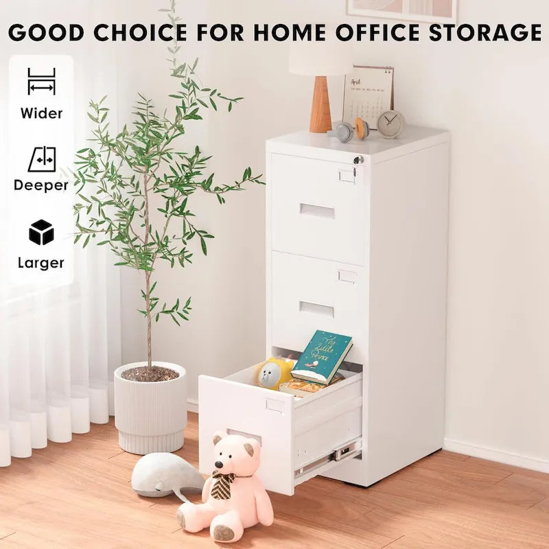 Metal Locking File Cabinet with 3 Drawers for Home Office