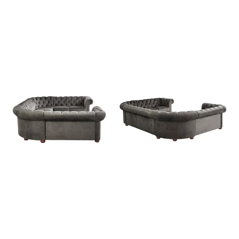 Gdansk 9-Person U-Shaped Chesterfield Sectional Sofa