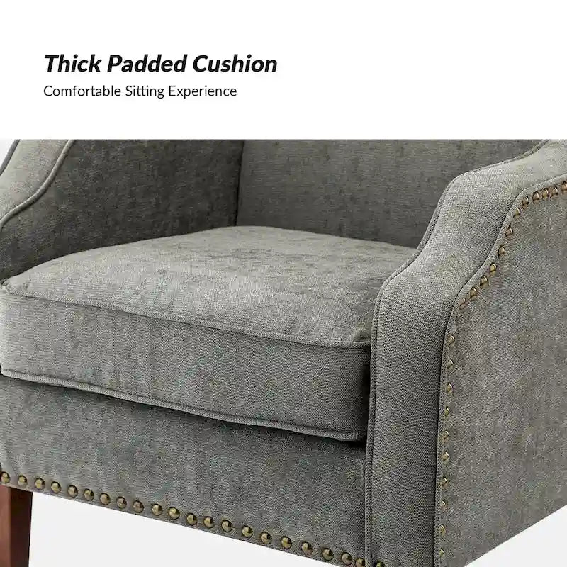 Set of 2 Lucretius Armchairs with Nailhead Trim by HULALA HOME