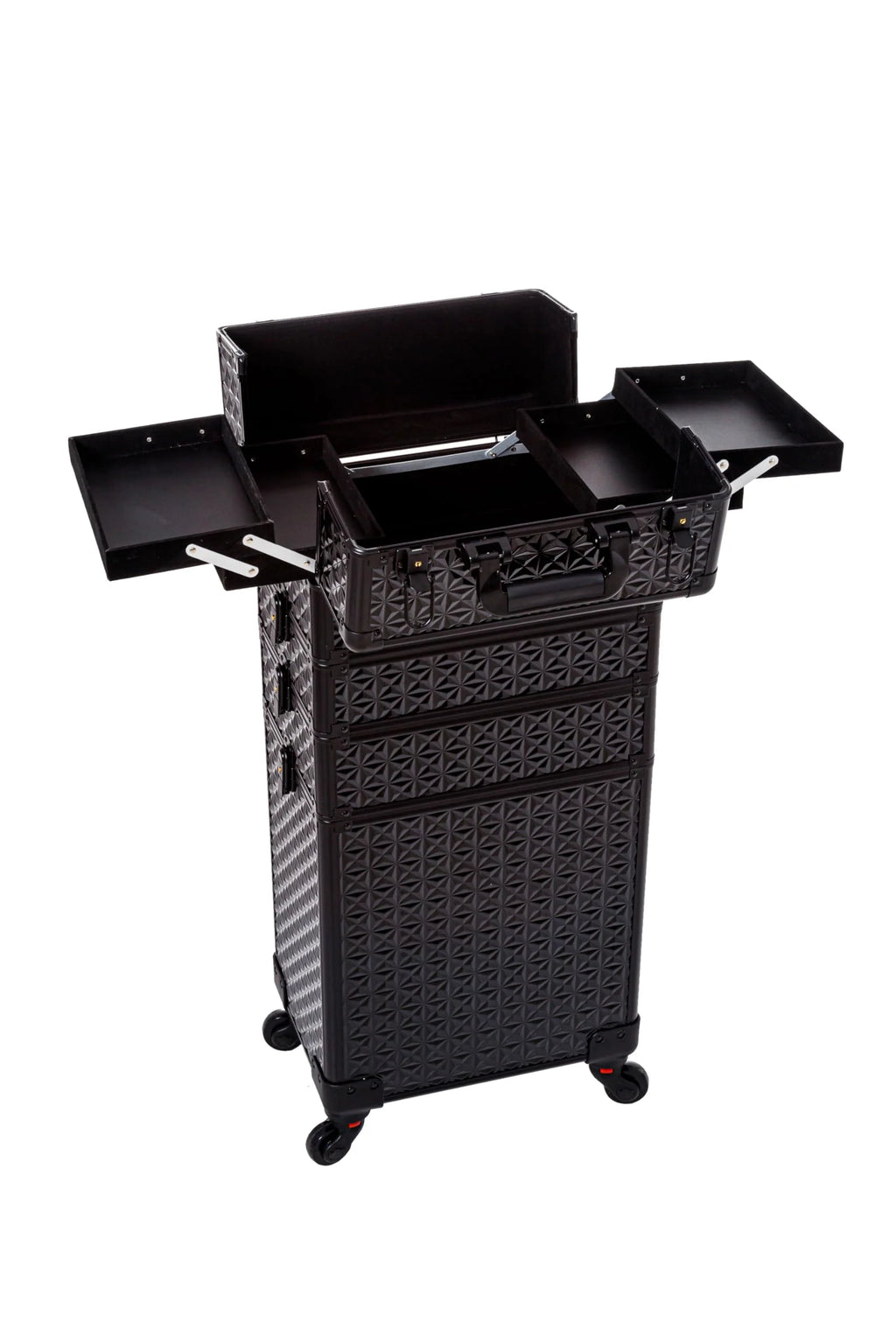AROUS 5 in 1 Professional Makeup Train Case with 360° Swivel Wheels