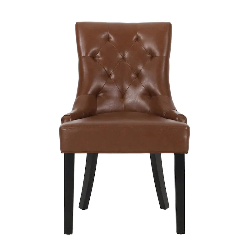 Set of 2 Cheney Tufted Dining Chairs by Christopher Knight Home