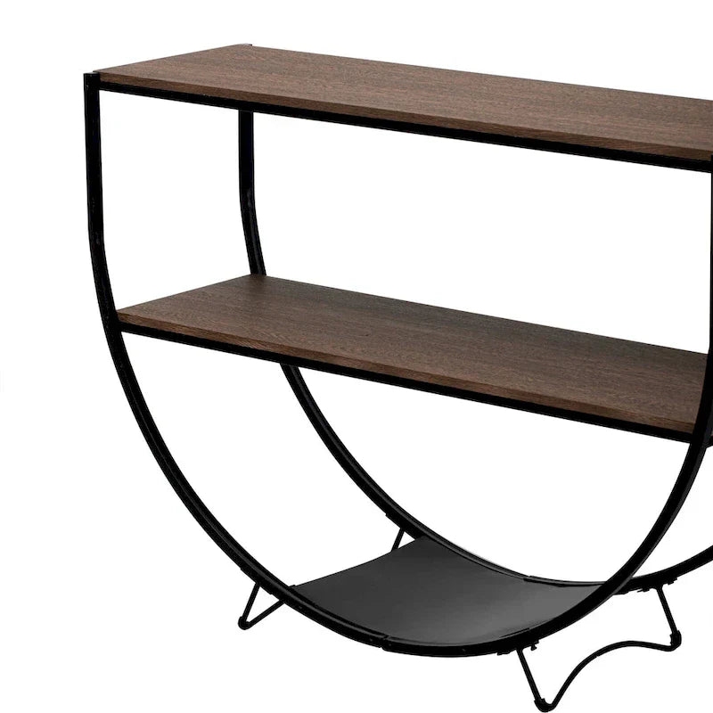 Merax Rustic Industrial Demilune Console Table