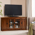 Leick Home Mission Oak Solid Wood Corner TV Stand with Four Doors