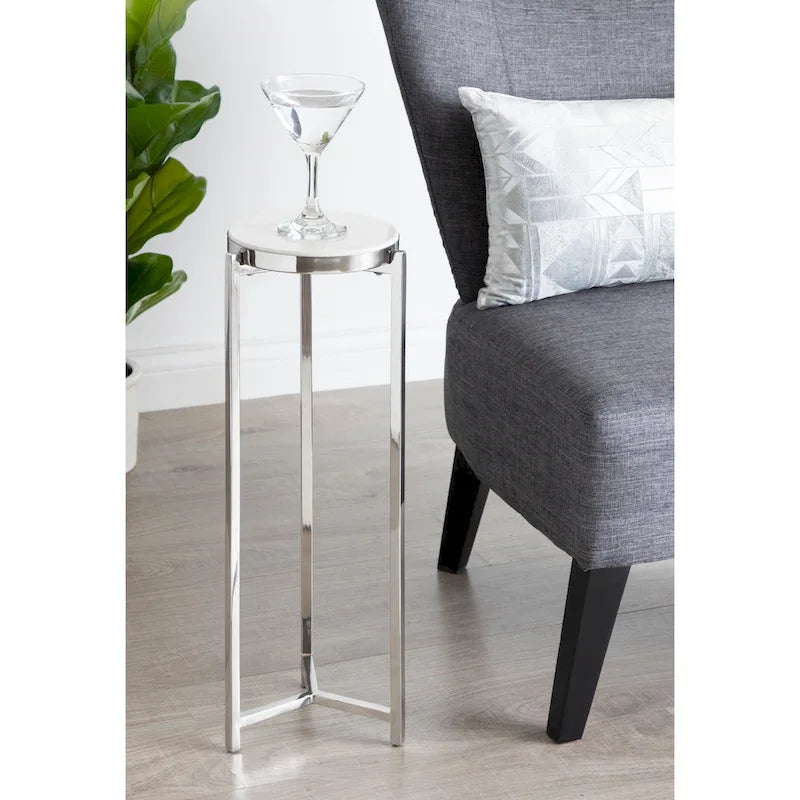 Kate and Laurel Aguilar Glamorous Drink Table - 9x9x23 Inches