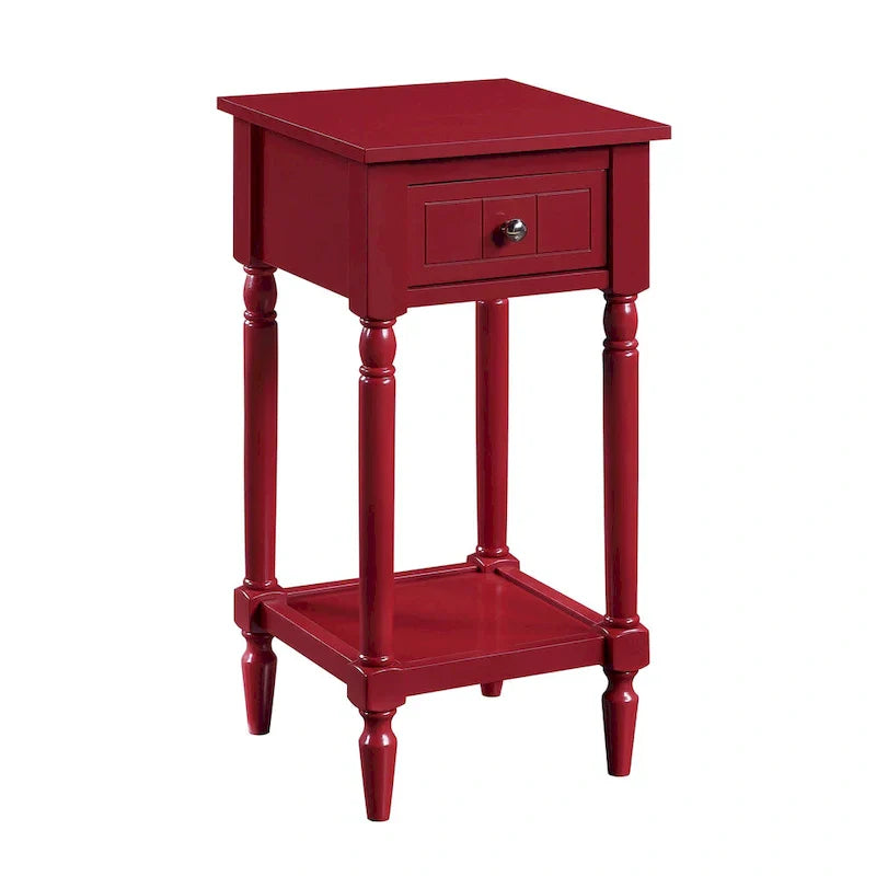 Khloe French Country Accent Table with Shelf and Drawer by Convenience Concepts